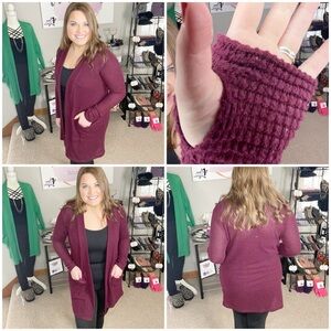 Burgundy Blakeley Lola Cardigan